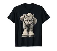 Cute Fox Cowboy avec Bottes Animal Rancher Western Graphic T-Shirt