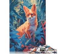 Cute Fox in The Jungle Rompecabezas Imposible,desafío Para Adultos Juego Educativo 1000 Piezas Obra De Arte De Juego De Para Adultos Y Niños A Partir De 12 Años 1000pcs (38x26cm)
