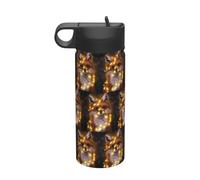 Cute Fox Printing Cantines d'hydratation en acier inoxydable anti-fuite isolées sous vide pour camping randonnée 532 ml