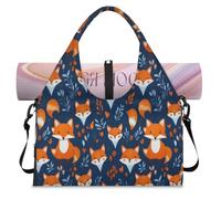 Cute Fox Sac de sport avec compartiment à chaussures Sac de week-end Sac fourre-tout Cabine Bagage pour Gym Yoga Voyage, couleur, L, Sac de voyage