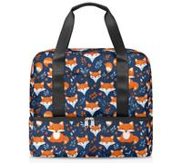 Cute Fox Sac de sport pour femme homme Kirls Garçons Filles 21 L Sac fourre-tout séparé pour voyage, gym, yoga, couleur, Big, Organiseur de sac