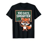 Cute Fox Teacher 100 Days Smarter School Fun T-Shirt