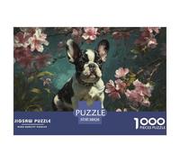 Cute_French_bullChien Puzzle 1000 Pièces Adultes Animaux Puzzles 1000 Pièce Durable Jeux De Puzzle Cadeau 38x26cm/1000pcs