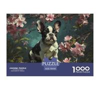 Cute_French_bullChien Puzzle 1000 Pièces pour Adultes Animaux Puzzles 1000 Pièces Jeu Éduchatif Cadeau 70x50cm/1000pcs