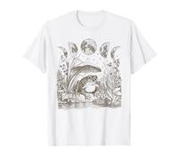 Cute Frog Mushroom Moon Witchy Fairy Grunge Vintage Graphic T-Shirt