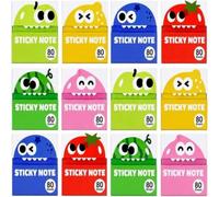 Cute Fruit Monster Pop-Up Sticky Notes，12 Pack