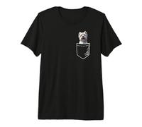 Cute Funny Happy Pocket Westie Dog Lover T-Shirt Haut de Gamme