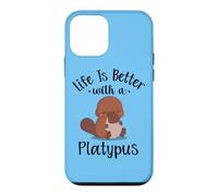 Cute Funny Kawaii Kids Life is Better Platypus Lover Coque pour iPhone 12 Mini