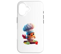 Cute Funny Restaurant Chef Bird Yes Chef Coque pour iPhone 16
