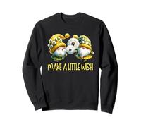 Cute Gardening Gnome Graphic Make A Little Wish Dandelion Sweatshirt
