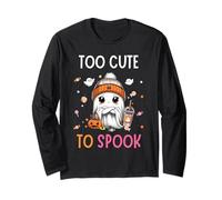 Cute Ghost Candy Halloween Too Cute to Spook Kids Toddler Manche Longue