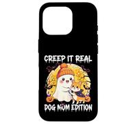 Cute Ghost Dog Mom Halloween Creep It Real Edition Coque pour iPhone 16 Pro