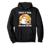 Cute Ghost Dog Mom Halloween Creep It Real Edition Sweat à Capuche