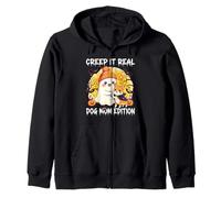 Cute Ghost Dog Mom Halloween Creep It Real Edition Sweat à Capuche
