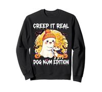 Cute Ghost Dog Mom Halloween Creep It Real Edition Sweatshirt