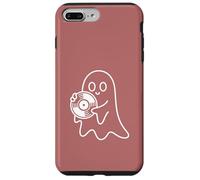 Cute Ghost Holding Vinyl Record Music Graphic - Rose Coque pour iPhone 7 Plus/8 Plus