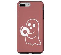 Cute Ghost Holding Vinyl Record Music Graphic - Rose Coque pour iPhone 7 Plus/8 Plus