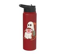 Cute Ghost Hot Cocoa Cozy Comfort Theme Stainless Steel Insulated Water Bottle