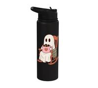 Cute Ghost Hot Cocoa Cozy Comfort Theme Stainless Steel Insulated Water Bottle