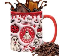 Cute Ghost Mug, 3D Halloween Coffee, Mug Sturdy with, Handle Multiuse