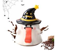 Cute Ghost Mug For Coffee Tea - Halloween Ceramic Mug With Ghost Design | Funny Spooky Cup For Hot Beverages | Gift For Women Men Kids | Dishwasher Safe Novelty Coffee Cup For Autumn Morning