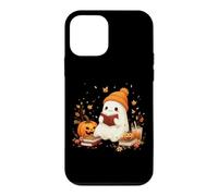 Cute Ghost Reading Book Lovers Halloween Ghost Coffee Cozy Coque pour iPhone 12 Mini
