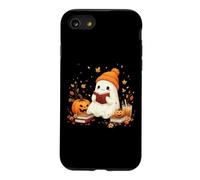 Cute Ghost Reading Book Lovers Halloween Ghost Coffee Cozy Coque pour iPhone SE (2020) / 7/8