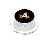 Cute Ghost Reading Book Lovers Halloween Ghost Coffee Cozy PopSockets PopGrip pour MagSafe