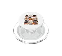 Cute Ghosts Chats Noirs lisant des Livres d'automne Confortable PopSockets PopGrip pour MagSafe