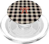 Cute Gingham Checkered Hearts Bows Stars Pattern PopSockets PopGrip pour MagSafe