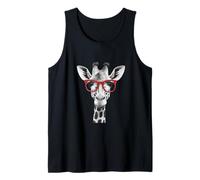 Cute Giraffe in Red Sunglasses Graphic T-Shirt Funny Animal Débardeur