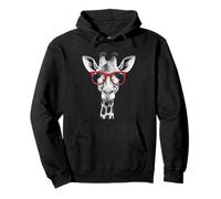 Cute Giraffe in Red Sunglasses Graphic T-Shirt Funny Animal Sweat à Capuche