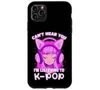 Cute Girl Graphic Tee Can't Hear You I'm Listening to Kpop Coque pour iPhone 11 Pro Max