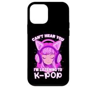 Cute Girl Graphic Tee Can't Hear You I'm Listening to Kpop Coque pour iPhone 12 Mini