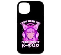 Cute Girl Graphic Tee Can't Hear You I'm Listening to Kpop Coque pour iPhone 13