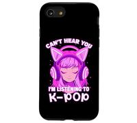 Cute Girl Graphic Tee Can't Hear You I'm Listening to Kpop Coque pour iPhone SE (2020) / 7/8