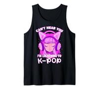 Cute Girl Graphic Tee Can't Hear You I'm Listening to Kpop Débardeur