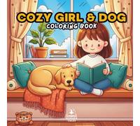 Cute Girls and Their Dogs Coloring Book: 40 Adorable Scenes of Girls with Puppies and Dogs: Relaxing and Fun Activity Book for Kids, Teens, and Adults Who Love Cute Animals