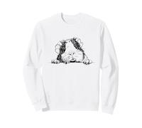 Cute Girls Happy Face Black Ink Logo Guinea Pig Lover Sweatshirt