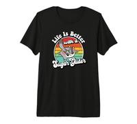Cute Girls Retro Vintage Life is Better Sugar Glider Lover T-Shirt Haut de Gamme