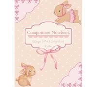 Cute girly composition notebook with dotted and lined paper Coquette Aesthetic: 100 pages waiting for you to create on them!