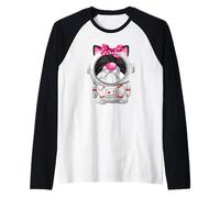 Cute GNOME Cat Mom Graphic for Women Space Astronaut Cat Manche Raglan