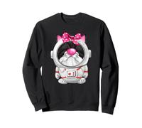 Cute GNOME Cat Mom Graphic for Women Space Astronaut Cat Sweatshirt
