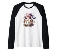 Cute GNOME Coffee Mug with Funny Saying But Coffee First Manche Raglan