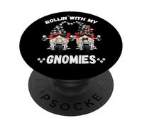 Cute GNOME for Oldschool Biker Kids Rollin`with My Gnomies PopSockets PopGrip Adhésif