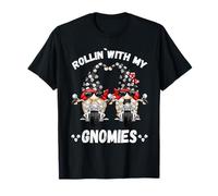 Cute GNOME for Oldschool Biker Kids Rollin`with My Gnomies T-Shirt