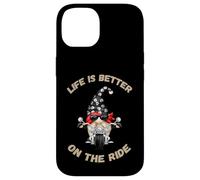 Cute GNOME for Oldschool Biker - Life is Better on The Ride Coque pour iPhone 14