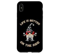 Cute GNOME for Oldschool Biker - Life is Better on The Ride Coque pour iPhone XS Max