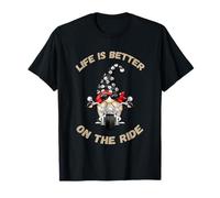 Cute GNOME for Oldschool Biker - Life is Better on The Ride T-Shirt