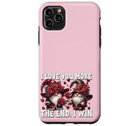 Cute GNOME I Love You More The End I Win Pink Valentines Coque pour iPhone 11 Pro Max